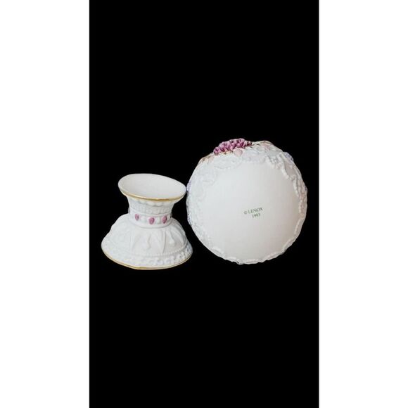 Vintage Lenox The Chrysanthemum Blossom Egg On Pedestal 1993 Original Box Easter - Picture 11 of 14